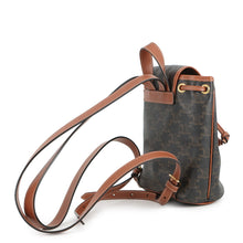 将图像加载到图库查看器中,CELINE Triomphe Falco Backpack Tan197662 PVC Leather Size Mini