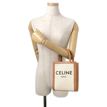 Load image into Gallery viewer, CELINE Vertical Cabas 2-way Tote Natural/Tan193302 Canvas Leather Size Mini