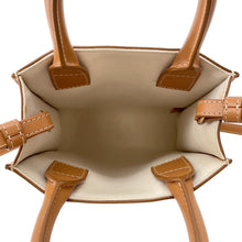 Load image into Gallery viewer, CELINE Vertical Cabas 2-way Tote Natural/Tan193302 Canvas Leather Size Mini