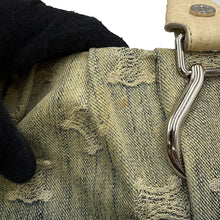 Load image into Gallery viewer, CELINE Paris Macadam 2-way Bag Blue/Ivory Denim Leather