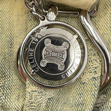 Load image into Gallery viewer, CELINE Paris Macadam 2-way Bag Blue/Ivory Denim Leather