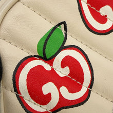 将图像加载到图库查看器中,GUCCI GG Marmont Apple Shoulder Bag White/Red/Beige447632 Leather Size Small