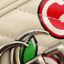 将图像加载到图库查看器中,GUCCI GG Marmont Apple Shoulder Bag White/Red/Beige447632 Leather Size Small