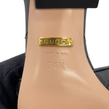 将图像加载到图库查看器中,GUCCI GG Marmont Mules Black674839 Leather Size 34.5