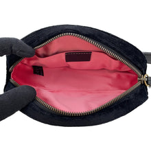 将图像加载到图库查看器中,GUCCI GG Marmont Waist Bag Black/Pink476434 Leather Velour