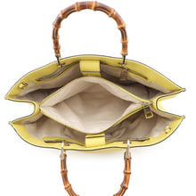 将图像加载到图库查看器中,GUCCI Bamboo Shopper Tote Bag Yellow/Beige323658 Leather Size Large