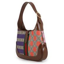 将图像加载到图库查看器中,GUCCI Jackie 1961 Geometric Print Beige/Brown/Multicolor636706 GG Supreme Leather Size Small