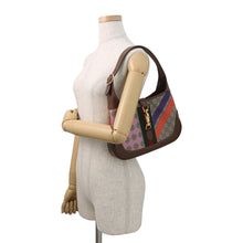 将图像加载到图库查看器中,GUCCI Jackie 1961 Geometric Print Beige/Brown/Multicolor636706 GG Supreme Leather Size Small
