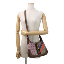 将图像加载到图库查看器中,GUCCI Jackie 1961 Geometric Print Beige/Brown/Multicolor636706 GG Supreme Leather Size Small