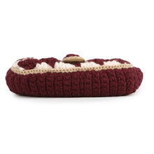 Load image into Gallery viewer, GUCCI GG Marmont Knit Shoulder Bag Bordeaux/White443497 Wool Leather