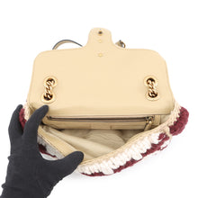 Load image into Gallery viewer, GUCCI GG Marmont Knit Shoulder Bag Bordeaux/White443497 Wool Leather