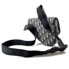 将图像加载到图库查看器中,Dior Oblique Saddlebag Navy1ADPO248YKY_H27E Canvas Leather Size Mini