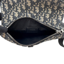 将图像加载到图库查看器中,Dior Oblique Saddlebag Navy1ADPO248YKY_H27E Canvas Leather Size Mini