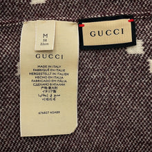 Load image into Gallery viewer, GUCCI GG logo knit hat Size M Bordeaux/White676827 Cashmere100%