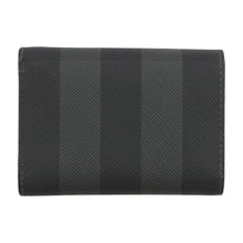 Load image into Gallery viewer, BURBERRY Check Pattern Compact Wallet Charcoal Grey8062606 Leather
