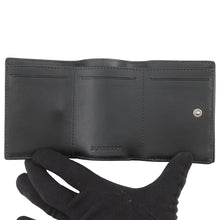 Load image into Gallery viewer, BURBERRY Check Pattern Compact Wallet Charcoal Grey8062606 Leather