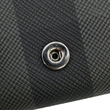 Load image into Gallery viewer, BURBERRY Check Pattern Compact Wallet Charcoal Grey8062606 Leather