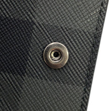 Load image into Gallery viewer, BURBERRY Check Pattern Compact Wallet Charcoal Grey8062606 Leather