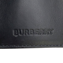 将图像加载到图库查看器中,BURBERRY Check Pattern Compact Wallet Charcoal Grey8062606 Leather