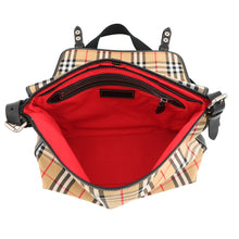 Load image into Gallery viewer, BURBERRY Nova Check Messenger Bag Beige/Black4077391 Nylon Leather