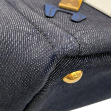 Load image into Gallery viewer, PRADA Robot Canapa 2-way Tote Bag Navy/Multicolor1BG439 Canvas