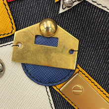 Load image into Gallery viewer, PRADA Robot Canapa 2-way Tote Bag Navy/Multicolor1BG439 Canvas