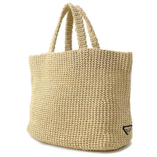 Load image into Gallery viewer, PRADA Crochet Tote Bag Beige1BG392 Raffia