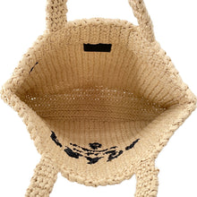 Load image into Gallery viewer, PRADA Crochet Tote Bag Beige1BG422 Raffia Size Small