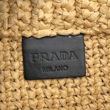 Load image into Gallery viewer, PRADA Crochet Tote Bag Beige1BG422 Raffia Size Small