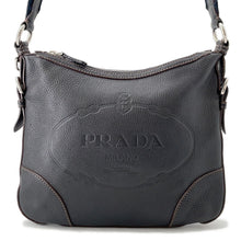 将图像加载到图库查看器中,PRADA Logo Shoulder Bag BlackBT0531 Leather