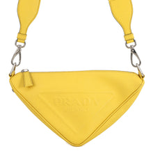 将图像加载到图库查看器中,PRADA Triangle Shoulder Bag Yellow2VH155 Saffiano LeatherLeather