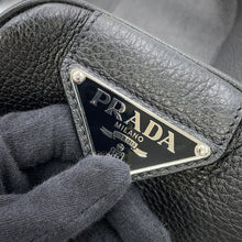 Load image into Gallery viewer, PRADA Vitello Dino Triangle Backpack Black2VZ099 Leather