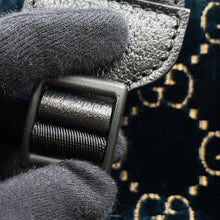 Load image into Gallery viewer, GUCCI GG Velvet Backpack Blue574942 Velvet