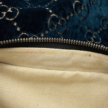 Load image into Gallery viewer, GUCCI GG Velvet Backpack Blue574942 Velvet