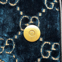 Load image into Gallery viewer, GUCCI GG Velvet Backpack Blue574942 Velvet