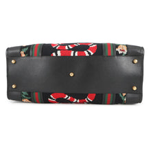 将图像加载到图库查看器中,GUCCI Cherie Line Snake Travel Bag Black/Beige459291 Canvas Leather