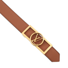 Load image into Gallery viewer, LOUIS VUITTON Belt・Dauphine 25MM Reversible Size 85/34 BrownM0196V Monogram Plain Calf Leather