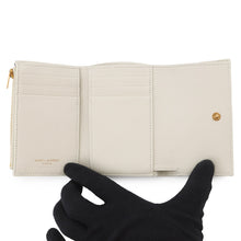 Load image into Gallery viewer, SAINT LAURENT PARIS Cassandra Matelasse Carre Compact Wallet White800763 Lambskin