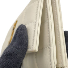 Load image into Gallery viewer, SAINT LAURENT PARIS Cassandra Matelasse Carre Compact Wallet White800763 Lambskin