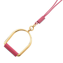 Load image into Gallery viewer, HERMES Eritage Esquetre Necklace Size GM Pink Metal Leather