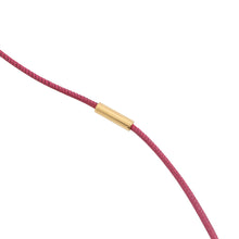 Load image into Gallery viewer, HERMES Eritage Esquetre Necklace Size GM Pink Metal Leather