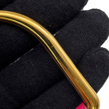 Load image into Gallery viewer, HERMES Eritage Esquetre Necklace Size GM Pink Metal Leather