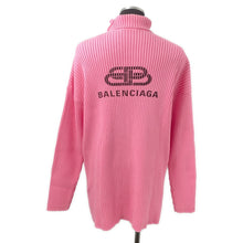 Load image into Gallery viewer, BALENCIAGA Logo Oversized Knit Size XS Pink583089 Cotton100%