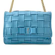 Load image into Gallery viewer, Ferragamo VIVA BOW Vara Ribbon Chainshoulder Bag Light Blue21I446 Leather