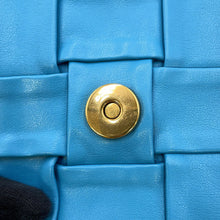 将图像加载到图库查看器中,Ferragamo VIVA BOW Vara Ribbon Chainshoulder Bag Light Blue21I446 Leather