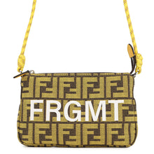 将图像加载到图库查看器中,FENDI Fragment Hiroshi Fujiwara Collaboration Baguette Slim Clutch Yellow/Brown8BS073 Canvas