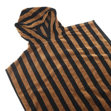 将图像加载到图库查看器中,FENDI Pecan Stripe Poncho Brown/BlackFXX996 Cotton100%