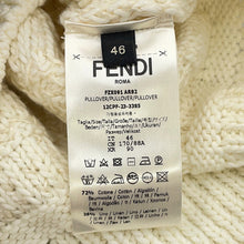 Load image into Gallery viewer, FENDI FF pullover sweater Size 46 WhiteFZX091 Cotton72% Linen26% Nylon2%