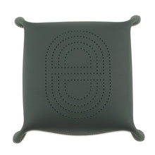 Load image into Gallery viewer, HERMES Vid Poche "Mise et Relance" H Evelyn Verso Vert Fonce/Blue Lin Taurillon Clemence