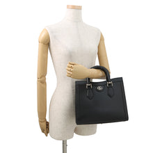 将图像加载到图库查看器中,GUCCI Diana Tote Bag Black832982 Leather Size Medium
